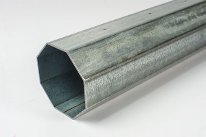Steel octagonal tube, Ø 102 x 2,0 - 7m