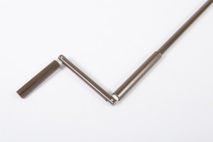 Drążek z korbą aluminiowy, fi 15 - 1900 mm brązowy