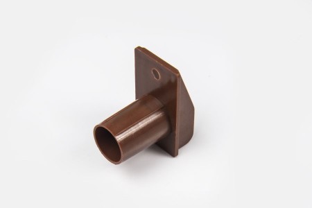 Tubular belt runner (22 mm) with screw thread, brown