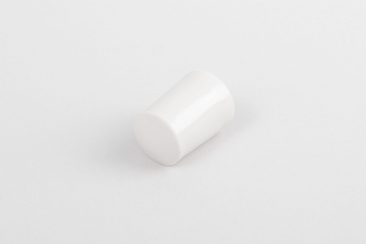 28 mm stopper with hole plug, white