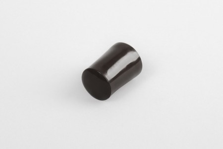 28 mm stopper with hole plug, dark brown