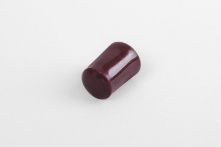 28 mm stopper with hole plug, maroon