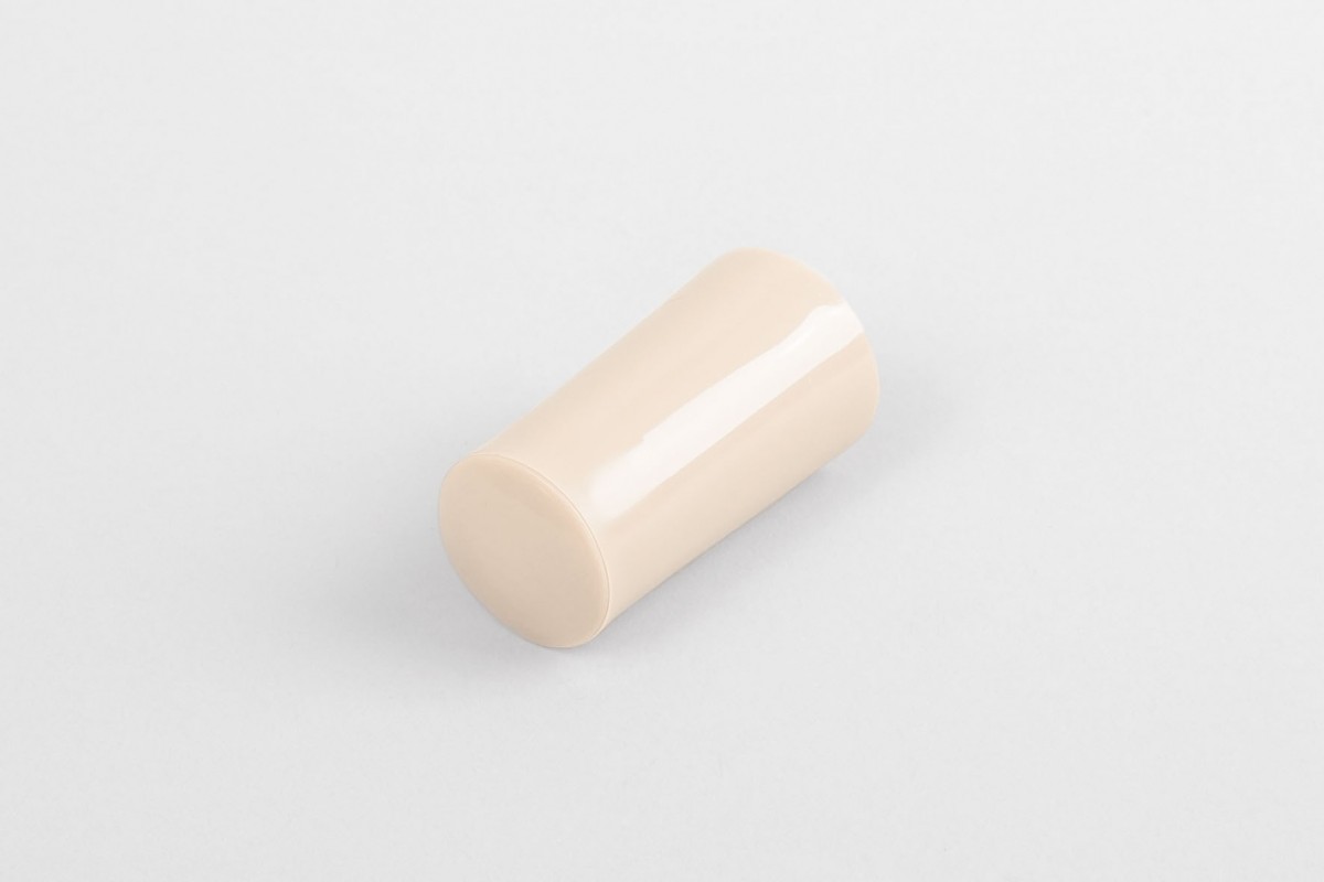 40 mm stopper with hole plug, creme