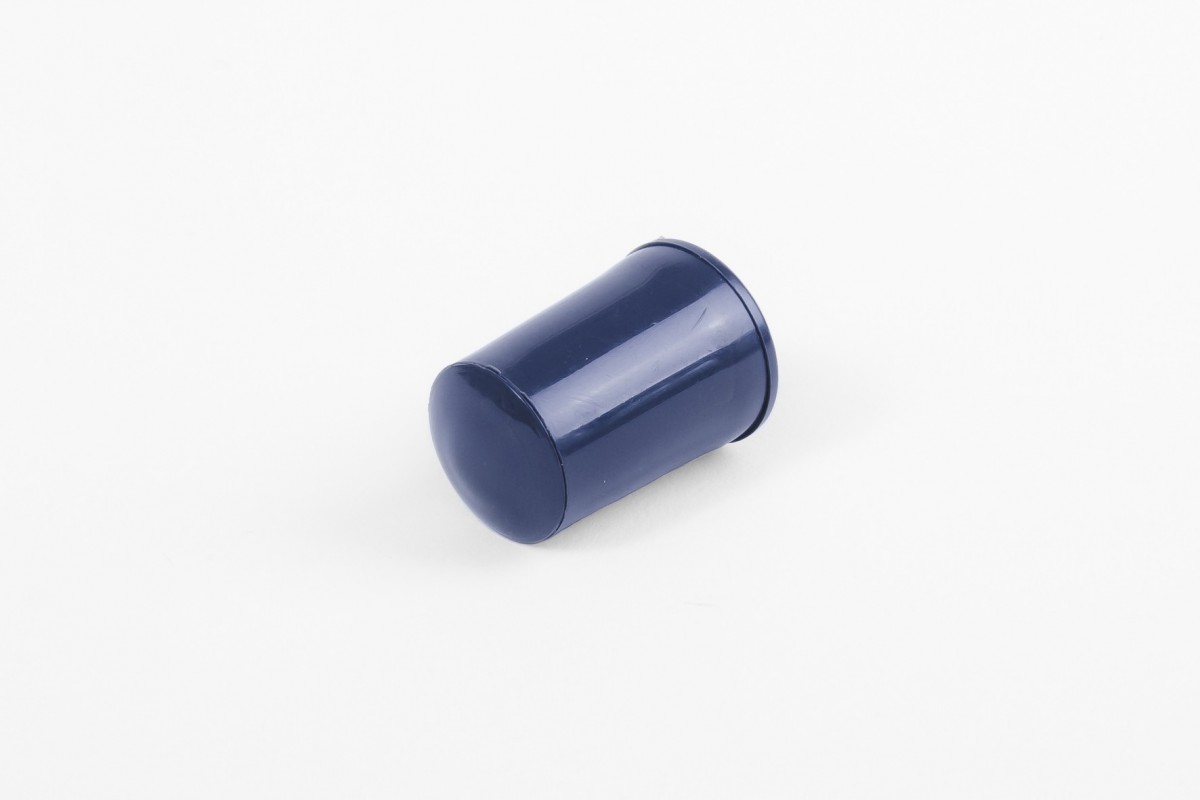 28 mm stopper with hole plug, navy blue