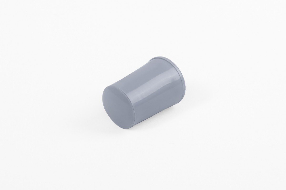 28 mm stopper with hole plug, steel blue