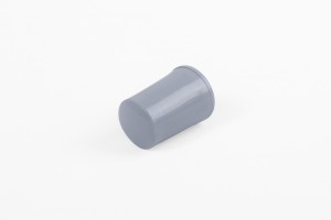 28 mm stopper with hole plug, steel blue
