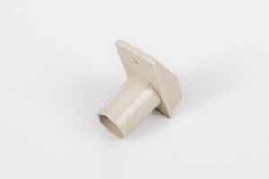 Round-shaped strap guiding roller (14 mm) with screw hole, beige