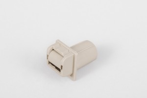 Round-shaped strap guiding roller (14 mm) without screw hole, beige