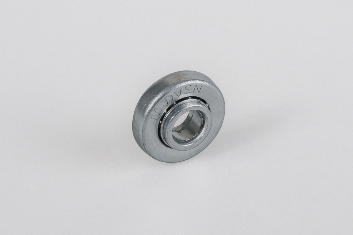 Ø28 / Ø10 bearing with steel rim and flange