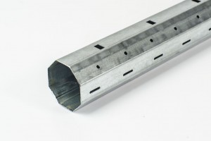 Steel octagonal Ø40 x 0.8 mm tube with an external seam (6 m)