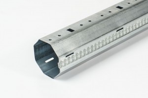 Steel octagonal Ø50 x 0.8 mm tube with an internal seam (6 m)