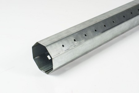 Steel octagonal Ø60 x 0.8 mm tube with an internal seam (6 m)