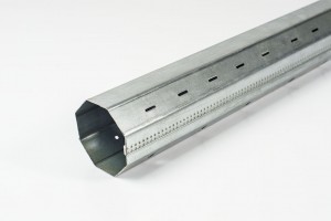 Steel octagonal Ø60 x 0.8 mm tube with an internal seam (6 m)