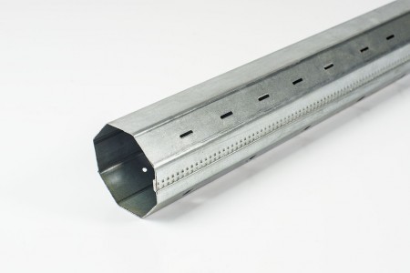 Steel octagonal Ø60 x 1.0 mm tube with an internal seam (6 m)