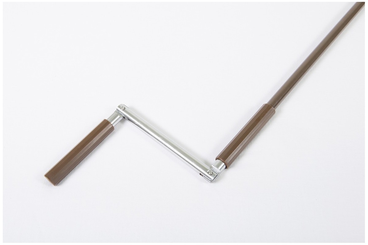 Steel rod with crank, Ø14 - 1650 mm, brown