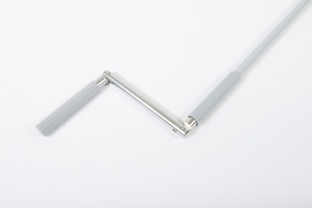 Steel rod with crank, Ø14 - 1650 mm, grey