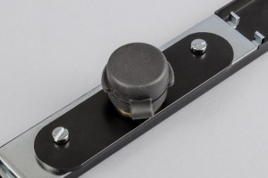 Big Ø25 mm cam lock with plate, black