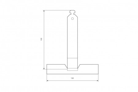 Stahl - Sicherungsfeder mit PVC - Aufhängeprofil ohne Shnitt, L150 mm bis 37-45, unlackiert