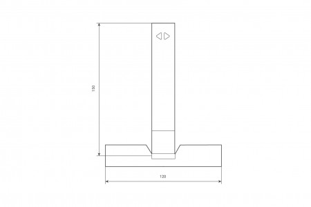 Stahl - Sicherungsfeder Filzbeschlag mit PVC - Aufhängeprofil mit Hacken, L150 mm bis 37-45