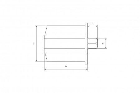 Ø70 end cap for crank gears with limit switches