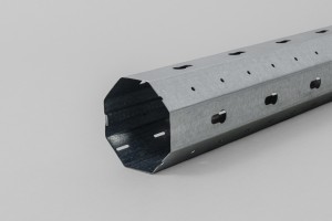 Octgonal steel tube Lock&Block Ø50 x 0.6 mm with an internal seam (6 m)