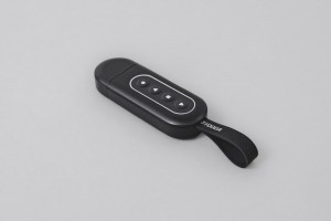 Single-channel BRAVA key-ring remote control, white-black