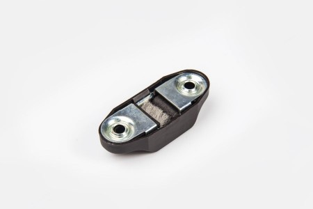 Prowadnica taśmy 14 mm metal. ze szczotką i maskownicą brązowa
